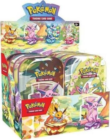 Pokemon TCG: Scarlet & Violet sv8.5 Prismatic Evolutions 8 Mini Tins Display